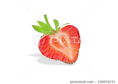 Strawberry half shows seeds and bright red color, PNG Strawberry half shows seeds and bright red color, PNG 140659231