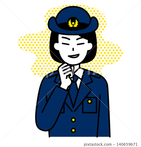 一名女警官正在密謀邪惡之事。 140659671