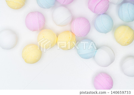 The arrangement of ramune candies, with their gentle colors, evokes a sense of everyday life. The arrangement of ramune candies, with their gentle colors, evokes a sense of everyday life. 140659733