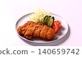 Crispy pork loin cutlet 140659742