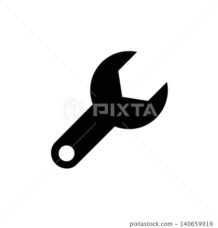 扳手工具圖示輪廓向量圖 扳手工具圖示輪廓向量圖 140659919