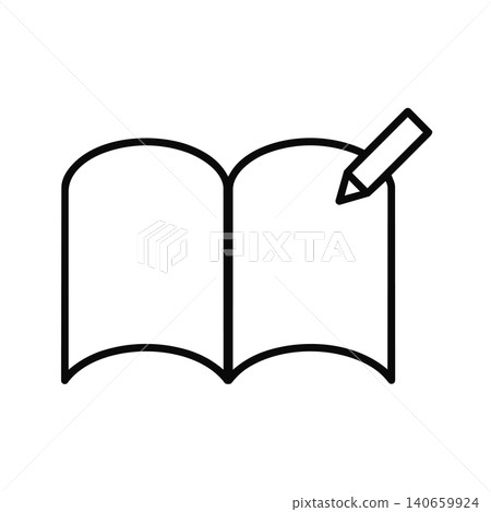 Book and pencil learning icon vector Book and pencil learning icon vector 140659924
