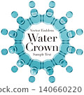 Water Crown Emblem Vector Illustration 140660220