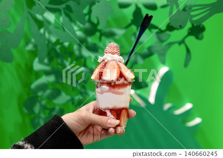 A gorgeous strawberry parfait made with plenty of strawberries. A gorgeous strawberry parfait made with plenty of strawberries. 140660245