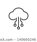 Cloud technology logo icon 140660246