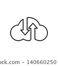 Cloud technology logo icon 140660250