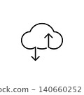 Cloud technology logo icon 140660252