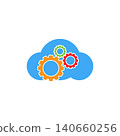 Cloud technology logo icon 140660256