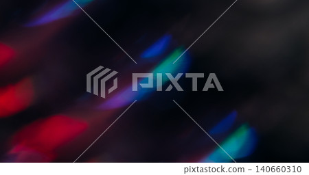 Glow beam. Blur shine creative. Defocused fluorescent blue red color lens flare flicker gleam on abstract art dark black background. Glow beam. Blur shine creative. Defocused fluorescent blue red color lens flare flicker gleam on abstract art dark black background. 140660310
