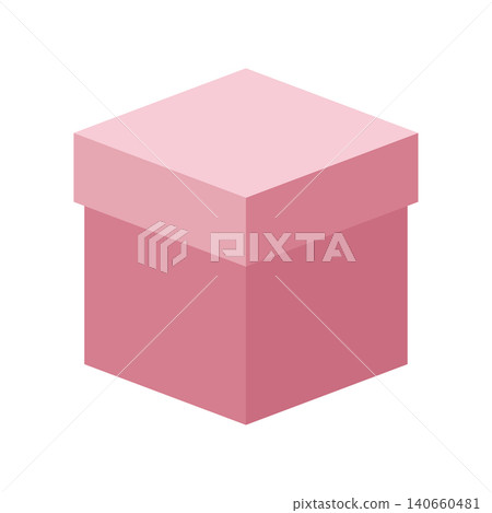 Box illustration, red tones, simple box vector material Box illustration, red tones, simple box vector material 140660481