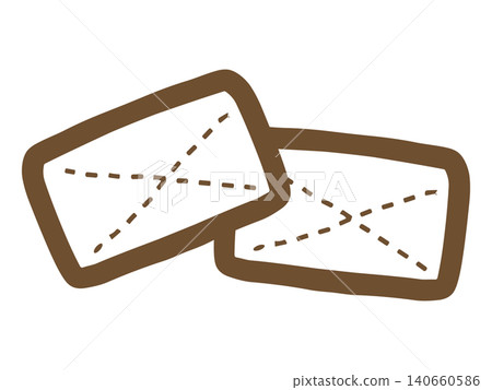 A simple, hand-drawn vector illustration of a white rag. A simple, hand-drawn vector illustration of a white rag. 140660586