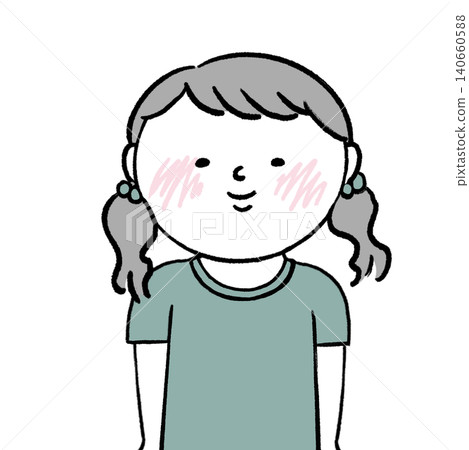 一位微笑女孩的插圖 140660588
