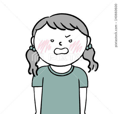 Illustration of an enraged girl Illustration of an enraged girl 140660600