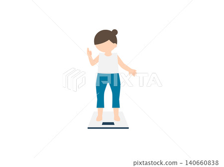 A woman on a scale A woman on a scale 140660838