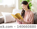 A woman reading a book 140660880