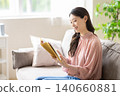 A woman reading a book 140660881