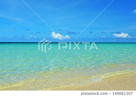 Okinawa Miyakojima Yonaha Maehama's blue sky and sea Okinawa Miyakojima Yonaha Maehama's blue sky and sea 140661307