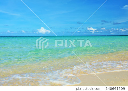 Okinawa Miyakojima Yonaha Maehama's blue sky and sea Okinawa Miyakojima Yonaha Maehama's blue sky and sea 140661309