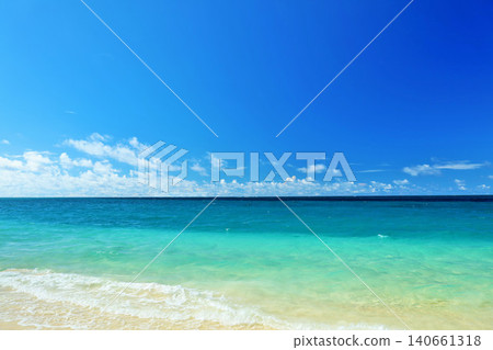 Okinawa Miyakojima Yonaha Maehama's blue sky and sea Okinawa Miyakojima Yonaha Maehama's blue sky and sea 140661318