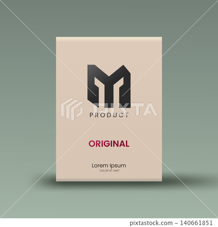 Empty Craft Paper Box Mockup. Realistic of Brown Carton Package, Branding Product Packaging, Vector Illustration Empty Craft Paper Box Mockup. Realistic of Brown Carton Package, Branding Product Packaging, Vector Illustration 140661851