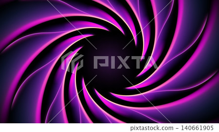 Abstract Elegant Dark Purple Background with Blue Curved Line and Lighting Effect, Vector Illustration 140661905