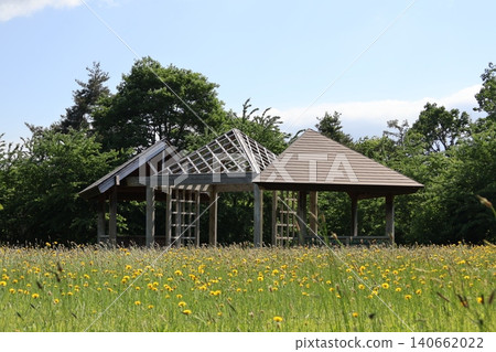 堺野澤水庫公園:田野中央的涼亭 堺野澤水庫公園:田野中央的涼亭 140662022