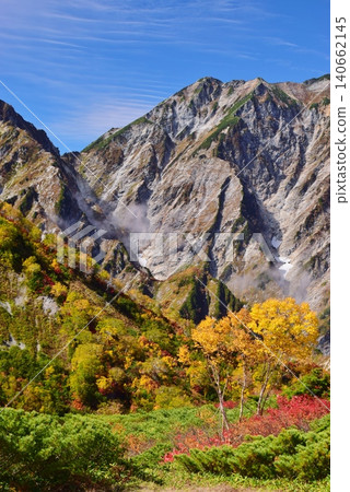 The peaks of Hakuba are at the height of their autumn foliage. The peaks of Hakuba are at the height of their autumn foliage. 140662145