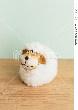 Cute sheep figurine, Year of the Sheep, New Year's card Cute sheep figurine, Year of the Sheep, New Year's card 140662163