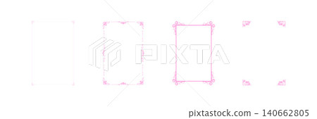 Design elements set, decorative flourish border corner and frame collection for invitation Design elements set, decorative flourish border corner and frame collection for invitation 140662805