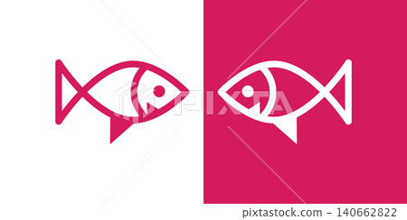 Fish or seafood flat icon for food apps and websites Fish or seafood flat icon for food apps and websites 140662822