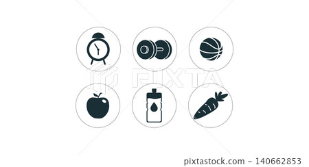Healthy habit icon concept vector Healthy habit icon concept vector 140662853