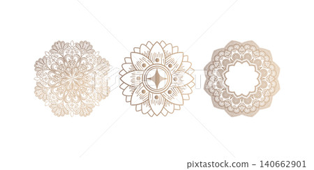 Mandala with floral patterns. Mandala for Yoga template Vector Mandala with floral patterns. Mandala for Yoga template Vector 140662901