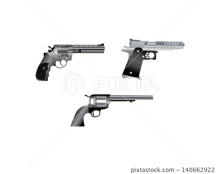 Pistol vector design illustration isolated on white background Pistol vector design illustration isolated on white background 140662922