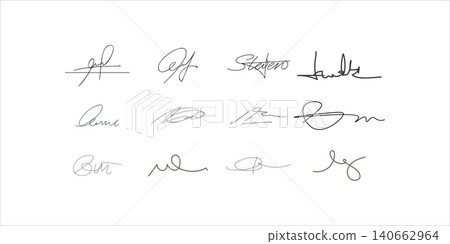 signatures pack set of pen handwritten names signatures pack set of pen handwritten names 140662964