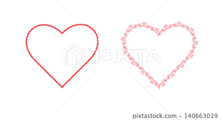 Vintage heart shaped frame 140663019