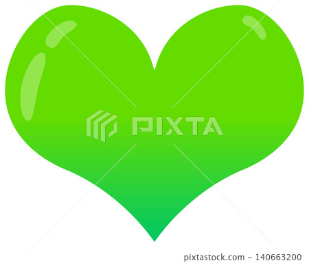 Puffy sticker-style heart in green gradient color Puffy sticker-style heart in green gradient color 140663200