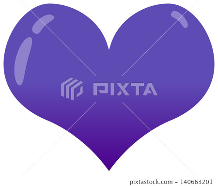 Puffy sticker-style heart in purple gradient color Puffy sticker-style heart in purple gradient color 140663201