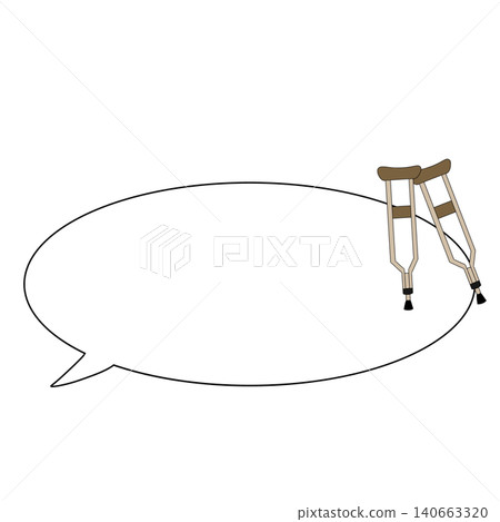 Crutches (speech bubble) Crutches (speech bubble) 140663320