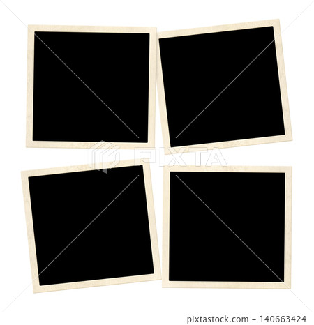 Template collage with four retro frame photos. Moodboard pictures album grid for scrapbooking. Vintage style mood board layout. Isolated on white background. Copy space for your text and photo Template collage with four retro frame photos. Moodboard pictures album grid for scrapbooking. Vintage style mood board layout. Isolated on white background. Copy space for your text and photo 140663424