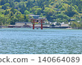 Miyajima Great Torii Gate in Spring 140664089