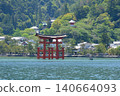 Miyajima Great Torii Gate in Spring 140664093
