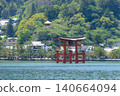 Miyajima Great Torii Gate in Spring 140664094