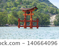 Miyajima Great Torii Gate in Spring 140664096