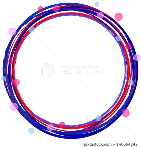 Frame, dots, white background, blue, red, white 140664242