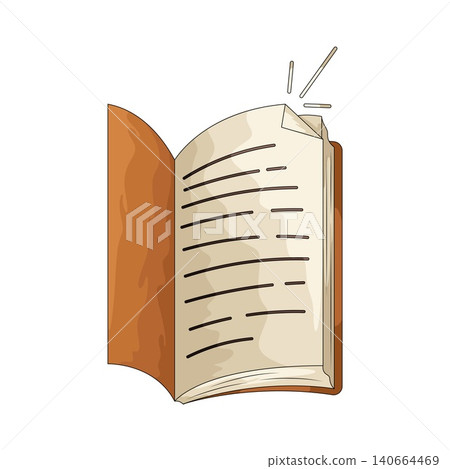 Illustration of Book Page Illustration of Book Page 140664469