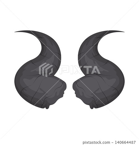 Illustration of Devil Horns Illustration of Devil Horns 140664487