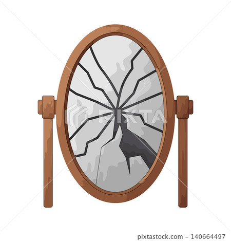Illustration of Broken Mirror Illustration of Broken Mirror 140664497