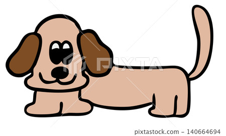 Hand drawn brown dachshund puppy for decoration, dog cartoon, characters, comic, mascot, standee, sticker, tattoo, pet shop, vet, animal, home decor, house, yard, playtime, brooch, woof Hand drawn brown dachshund puppy for decoration, dog cartoon, characters, comic, mascot, standee, sticker, tattoo, pet shop, vet, animal, home decor, house, yard, playtime, brooch, woof 140664694