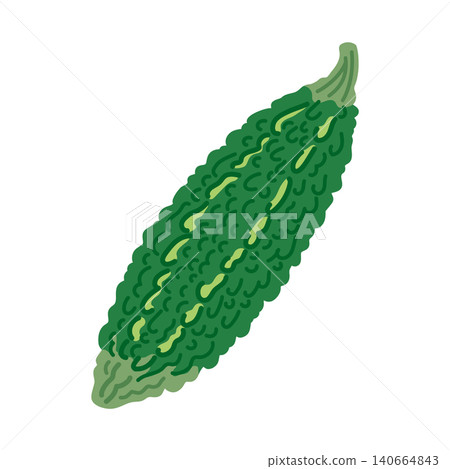 簡單可愛的苦瓜向量圖 簡單可愛的苦瓜向量圖 140664843