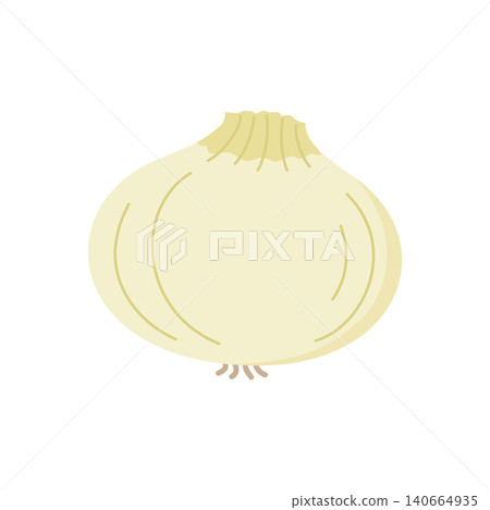 簡單可愛的新洋蔥向量插圖 簡單可愛的新洋蔥向量插圖 140664935